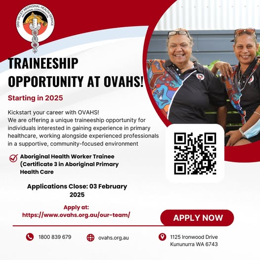 Traineeship Opportunity at OVAHS!